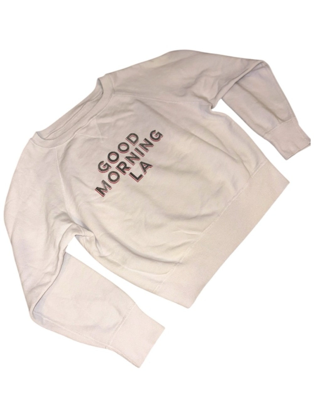 NEW Nili Lotan 'GOOD MORNING LA’ graphic Crewneck Sweatshirt - Picture 4 of 14